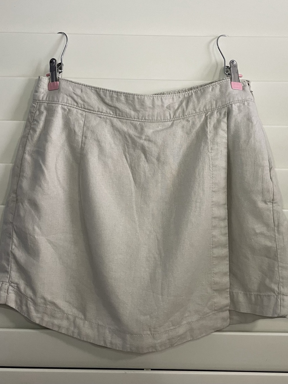 St. John's Bay Linen Blend Skort Gray Size 10